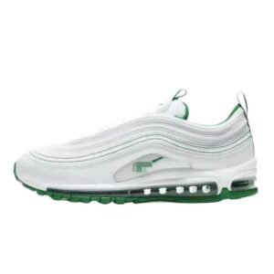Nike Air Max retro style white and green shoes