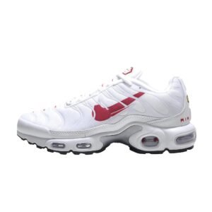 Nike Air Max retro style white and red shoes