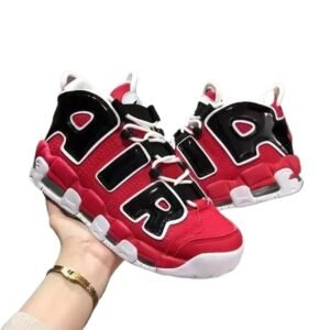 Nike Air Retro Red and Black Athletic Shoes