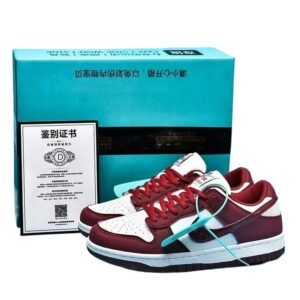 Nike Dunk Low Retro Red and White Shoes