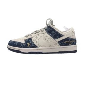 Nike Dunk retro-style denim color panel shoes