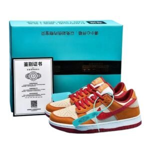 Nike Dunk retro style orange-red shoes