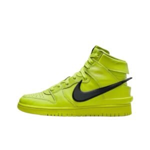 Nike high-top fluorescent green skate shoes