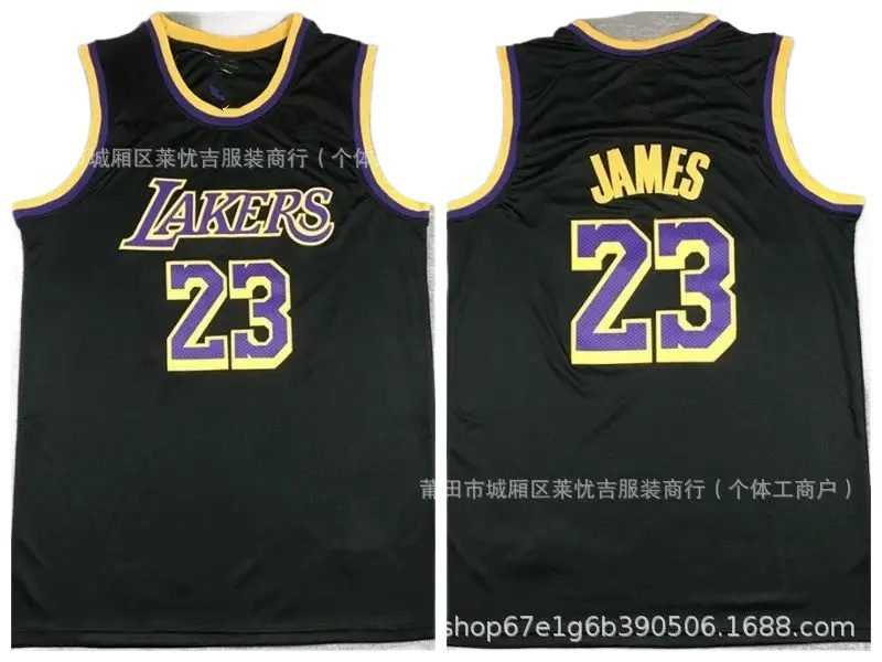 Nike LBJ Black and Purple Basketball Sleeveless Shirt