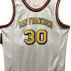 Nike Warriors retro-style white jersey