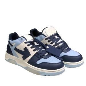 Off-White blue and white color-blocking sneakers