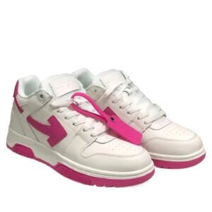 Off-White casual style white and pink sports shoes