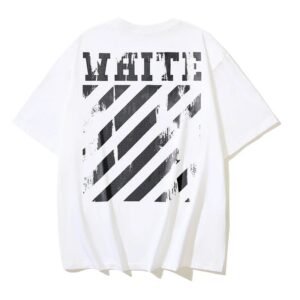 Off-White Classic Black and White Striped T-shirt