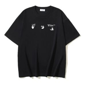Off-White Gesture Trendy Cool Black T-shirt