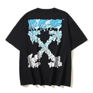 Off-White gradient style black T-shirt