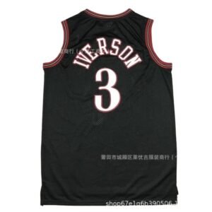 Philadelphia Allen Iverson style black jersey