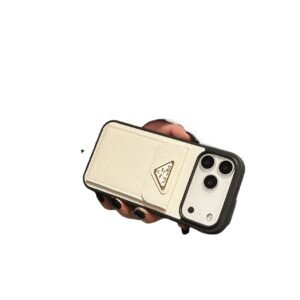 PRADA black and white color-blocking iPhone case