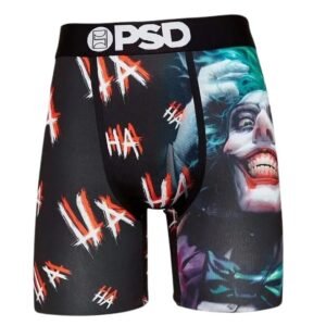 PSD clown print black shorts