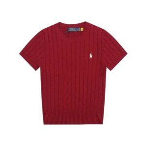 Ralph Lauren Polo series retro-style burgundy knitted sweater