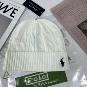 Ralph Lauren Polo white knitted hat