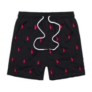 Ralph Lauren Red Pony Logo Black Shorts