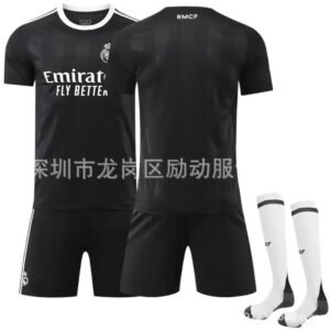 Real Madrid black sporty suit.