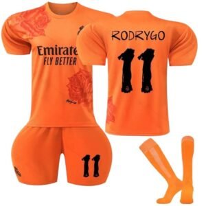 Real Madrid Rodrygo series orange jerseys