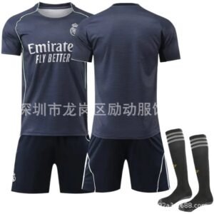 Real Madrid's away game dark blue football jersey