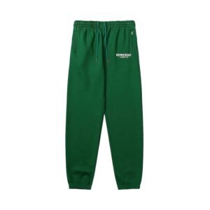 Represent basic casual style green pants