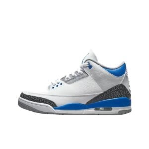 Retro Blue and White Jordan AJ3 Sneakers
