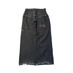 Retro Y2K style black jeans