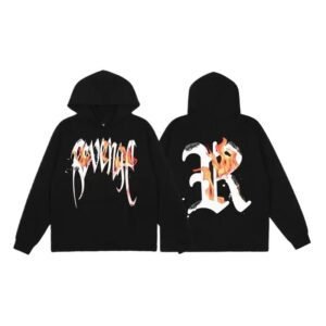 Revenge Flame Wind Black Hoodie