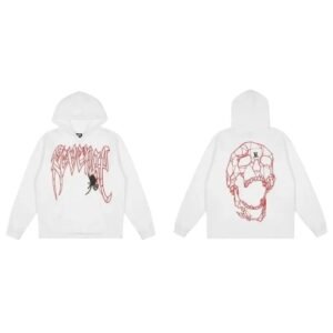 Revenge Skull Print Wind Hoodie