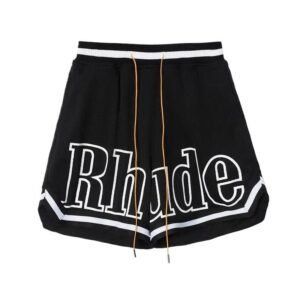 RHUDE sporty black shorts