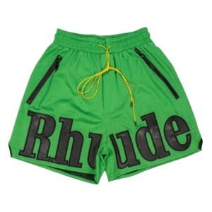RHUDE sporty green shorts