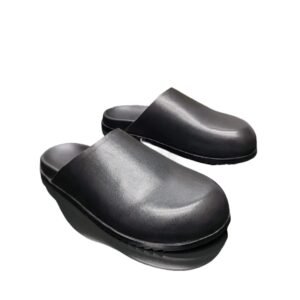 Rick Owens dark style black slippers