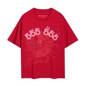 Sp5der 555 Series Trendy Red T-shirt