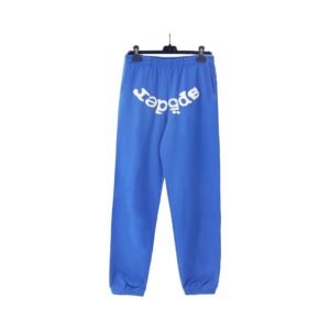 Sp5der Letter Trendy Brand Blue Sweatpants