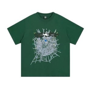 Sp5der Spider Web Print Style T-shirt
