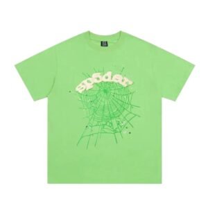 Sp5der Spider Web Trendy Brand Green T-shirt