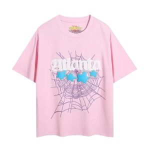 Sp5der Star Print Pink T-shirt