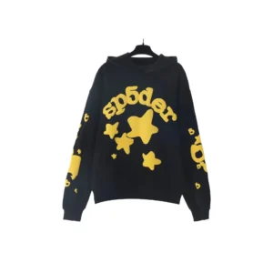Sp5der Star Streetwear Black Sweatshirt