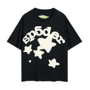 Sp5der Star Trendy Cool Black T-shirt