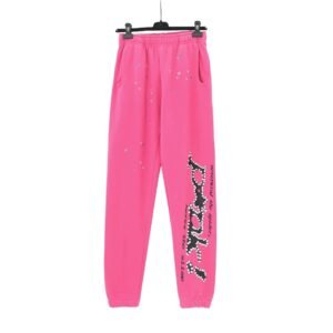Sp5der Trendy Cool Style Rose Red Sweatpants