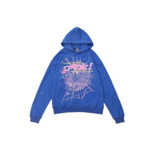 Sp5der trendy style blue hoodie