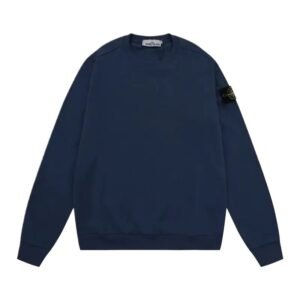 Stone Island Classic Casual Style Navy Blue Sweatshirt