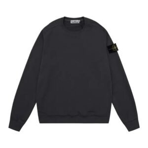 Stone Island classic simple-style black sweatshirt