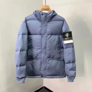 Stone Island functional style light blue down jacket