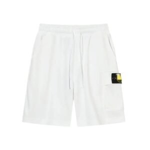 Stone Island functional style white shorts
