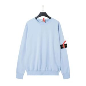 Stone Island minimalist light blue sweatshirt