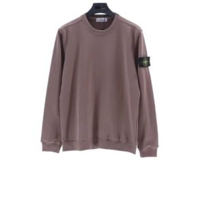 Stone Island Simple Style Coffee-colored Sweatshirt