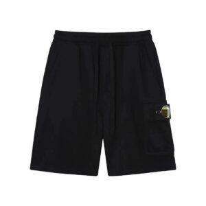 Stone Island workwear style black shorts