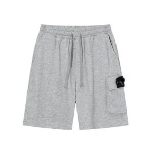 Stone Island workwear-style grey shorts