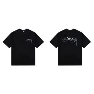 Stussy basic simple style black T-shirt
