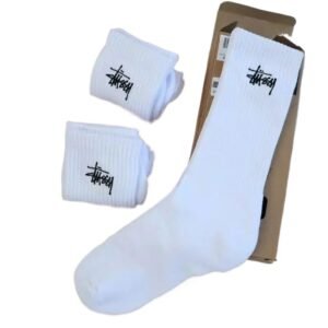 Stussy basic simple white socks